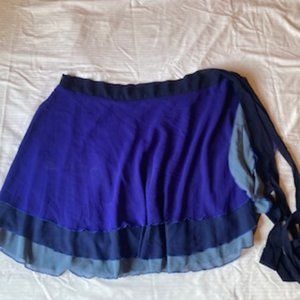 Blue wrap around skirt